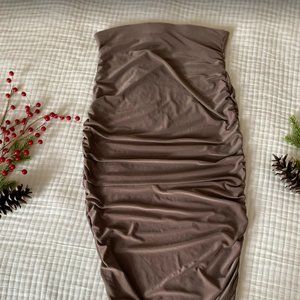 Boohoo Taupe Bodycon Skirt